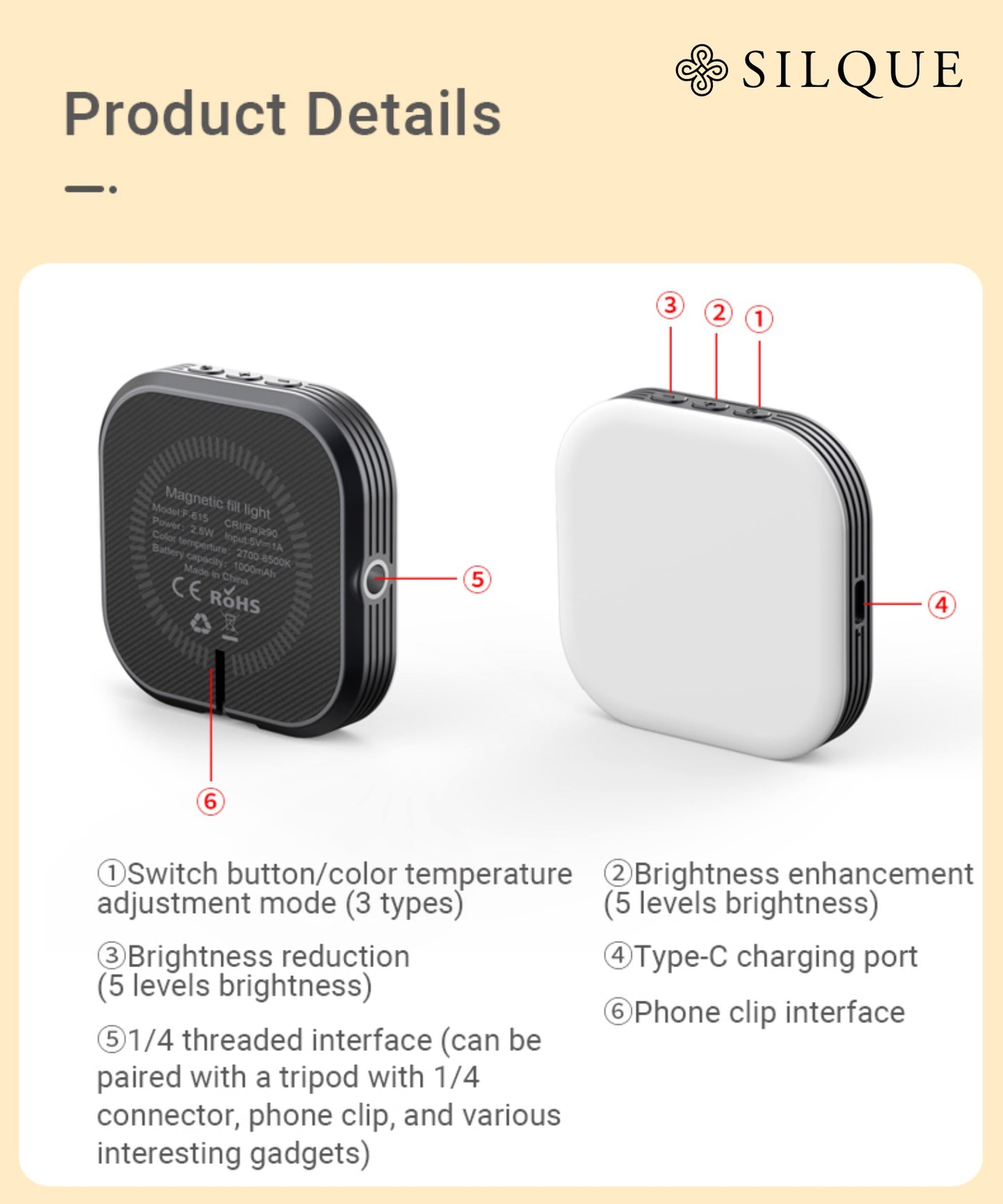 SILQUE MAGSAFE LED LIGHT - F622