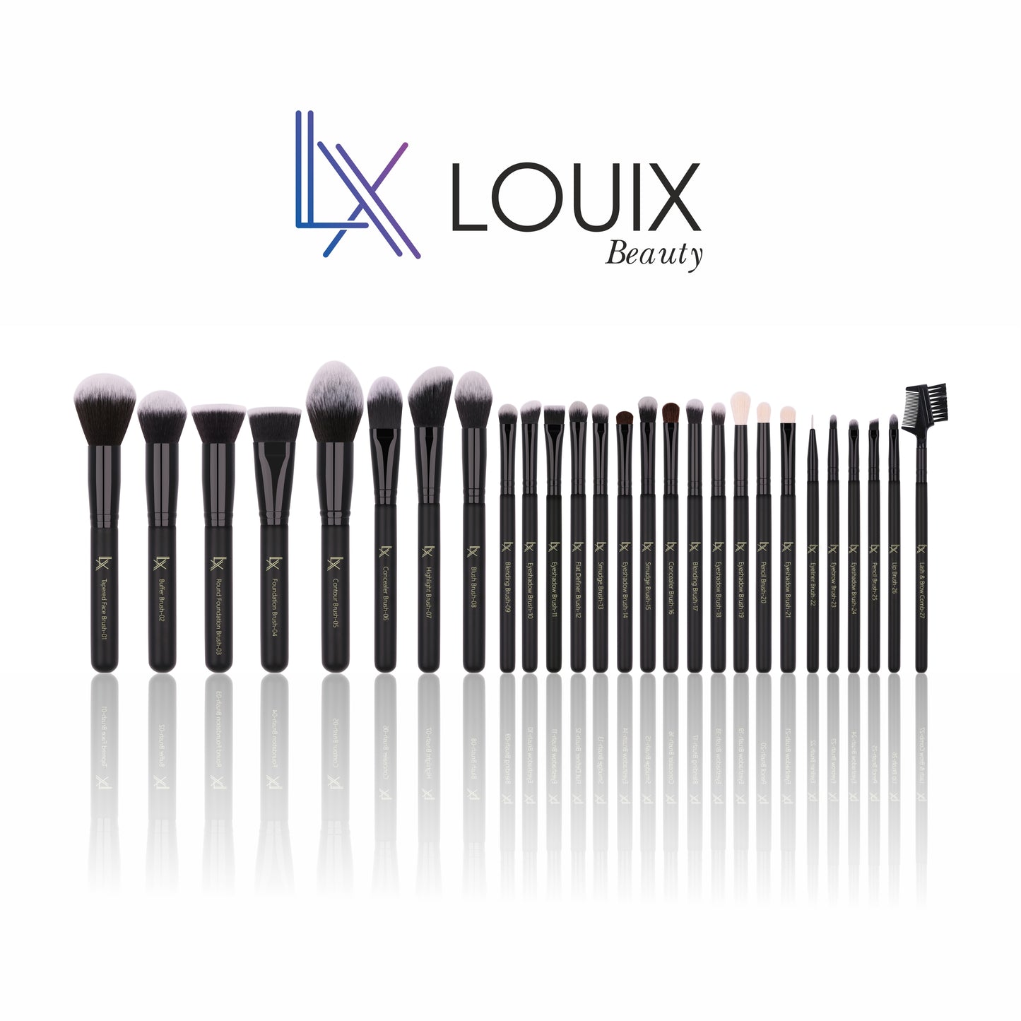 Silque Louix Beauty Professional Makeup Brushes - Set of 27